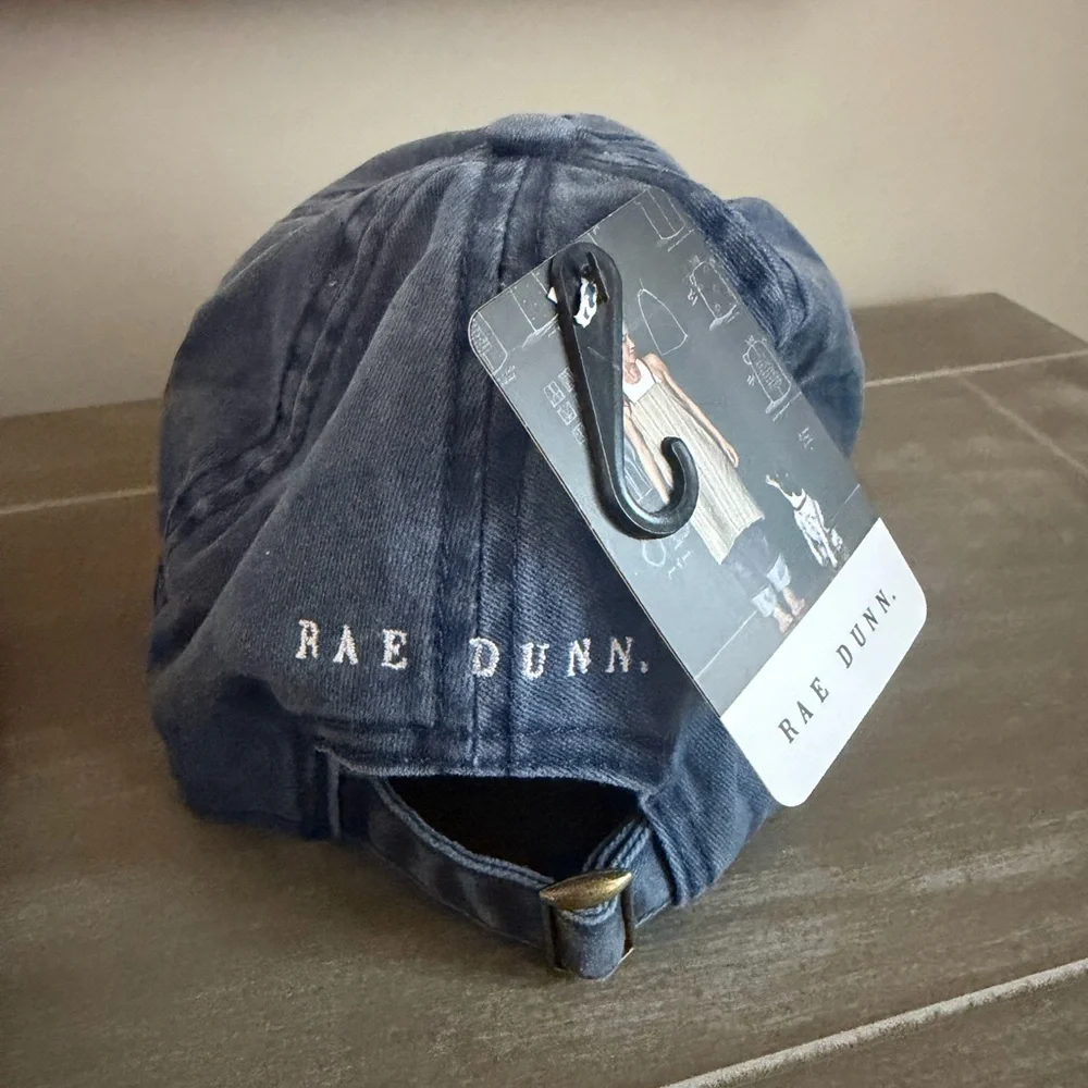 NWT - Rae Dunn - Dog Mom Navy Blue Cotton Baseball Cap